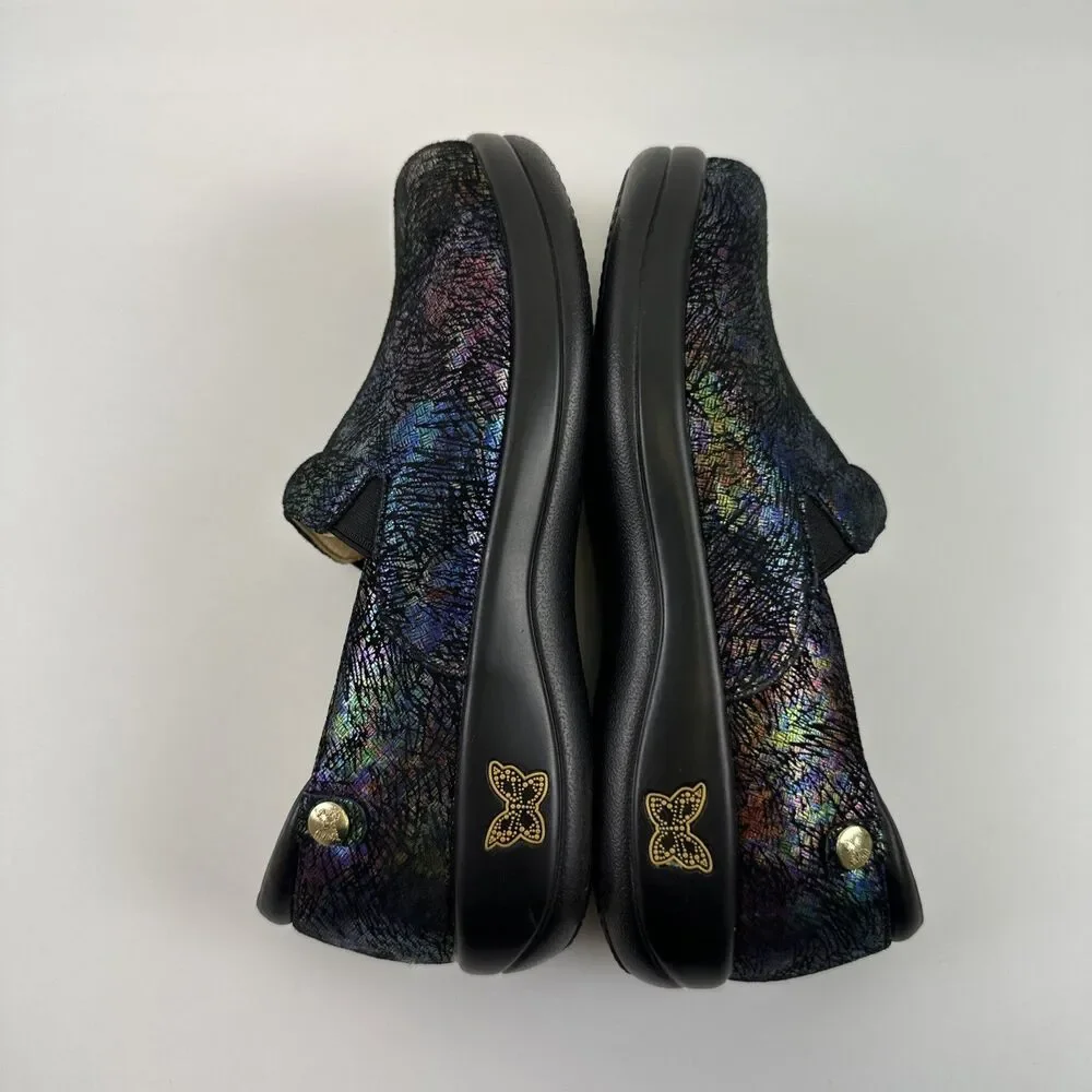 Alegria Keli Dynomite Slip On Clog‎ Comfort Iridescent Leather KEL-7522 36 6-6.5